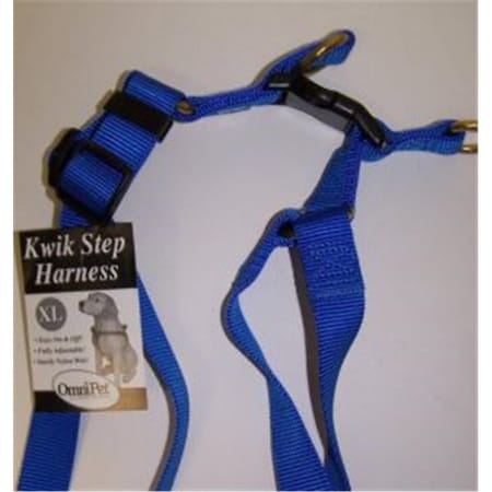Omni Pet No.19XLBL Step in Harness Nylon Size 27-42in XLarge Color Blue 445-19001